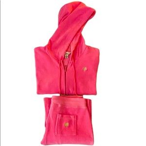 Lilly Pulitzer Pink Terry Pants & Zip Hoodie